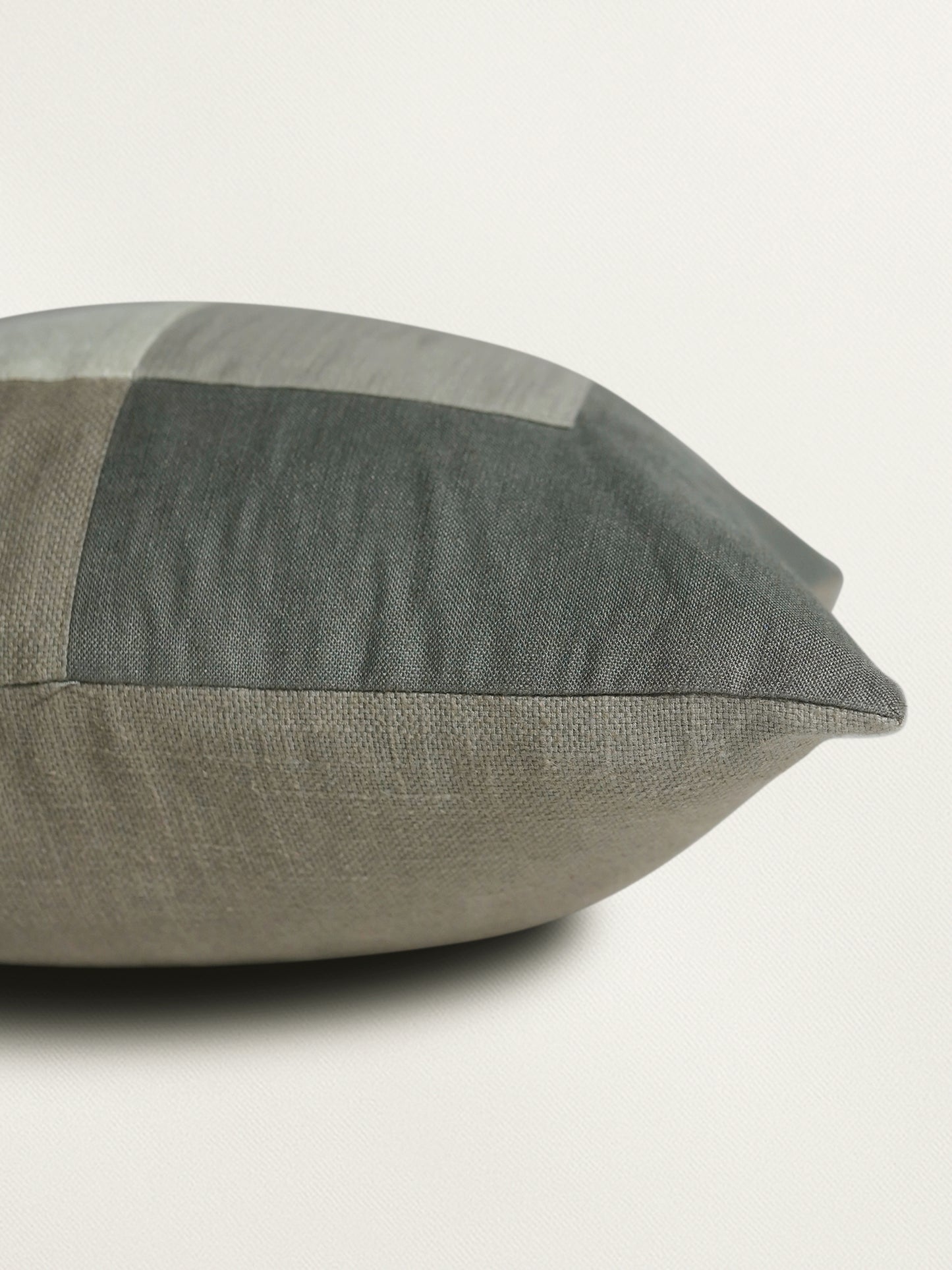 ZEBA Cushion Cover - Luxe Collection | Sofa, Bedroom, Couch | Patchwork | Grey - Poly Cotton | 16x16 inch (40x40 cms) (Pack of 1)