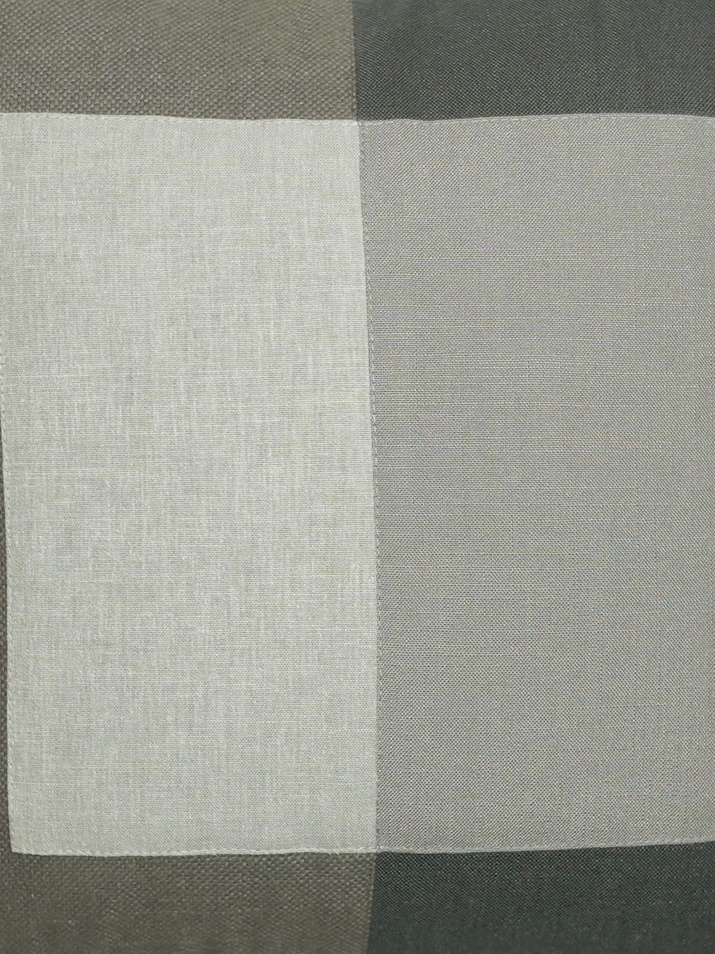 ZEBA Cushion Cover - Luxe Collection | Sofa, Bedroom, Couch | Patchwork | Grey - Poly Cotton | 16x16 inch (40x40 cms) (Pack of 1)