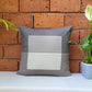 ZEBA Cushion Cover - Luxe Collection | Sofa, Bedroom, Couch | Patchwork | Grey - Poly Cotton | 16x16 inch (40x40 cms) (Pack of 1)