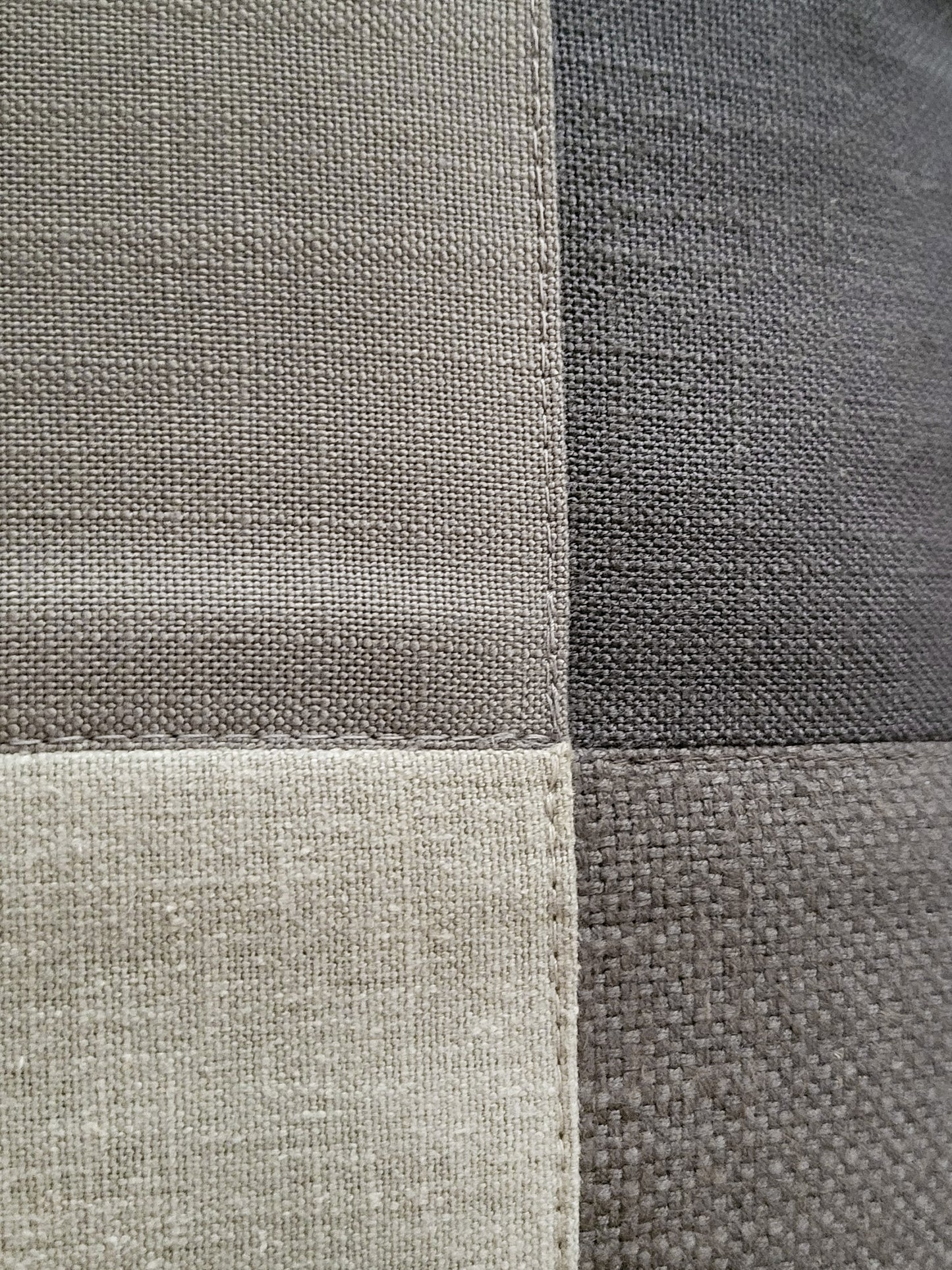 ZEBA Cushion Cover - Luxe Collection | Sofa, Bedroom, Couch | Patchwork | Grey - Poly Cotton | 16x16 inch (40x40 cms) (Pack of 1)