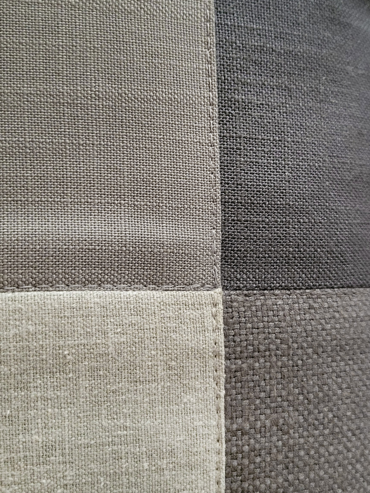 ZEBA Cushion Cover - Luxe Collection | Sofa, Bedroom, Couch | Patchwork | Grey - Poly Cotton | 16x16 inch (40x40 cms) (Pack of 1)