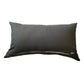 Poly Cotton Grey Cushion Cover- Patchwork & Hand Embroidery on Center Cord – 12x22 Inches (Set of 1)
