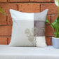 Polyester Blend Multicolour Cushion Cover- Applique Patchwork + Hand Embroidery 16x16 inch Set of 1