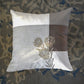 Polyester Blend Multicolour Cushion Cover- Applique Patchwork + Hand Embroidery 16x16 inch Set of 1