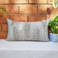 Polyester Blend Cushion Cover - Grey, Arri Work 12x22 inches, Set of 1