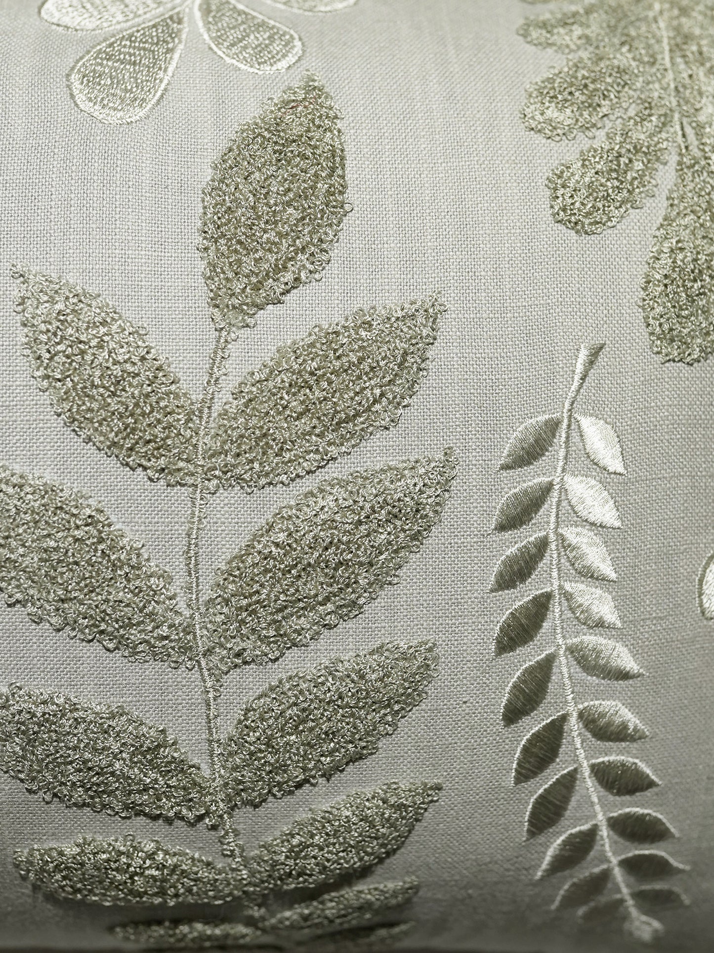 Polyester Blend Cushion Cover - Grey, Arri Work 12x22 inches, Set of 1