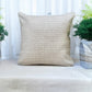 Polyester Blend Cushion Cover-Off White ,Self Textured 16x16 inches, Set of 1