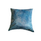Velvet Blue Cushion Cover -Digital Print of Jaali pattern|Hand Embroidered Floral Pattern 18x18inches (set of 1)
