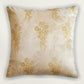 Velvet Cushion Cover-Floral Pattern|Contrast Cord Piping |Beige 16x16 Inches (Set of 1)