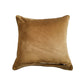Velvet Cushion Cover-Floral Pattern|Contrast Cord Piping |Beige 16x16 Inches (Set of 1)