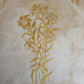 Velvet Cushion Cover-Floral Pattern|Contrast Cord Piping |Beige 16x16 Inches (Set of 1)