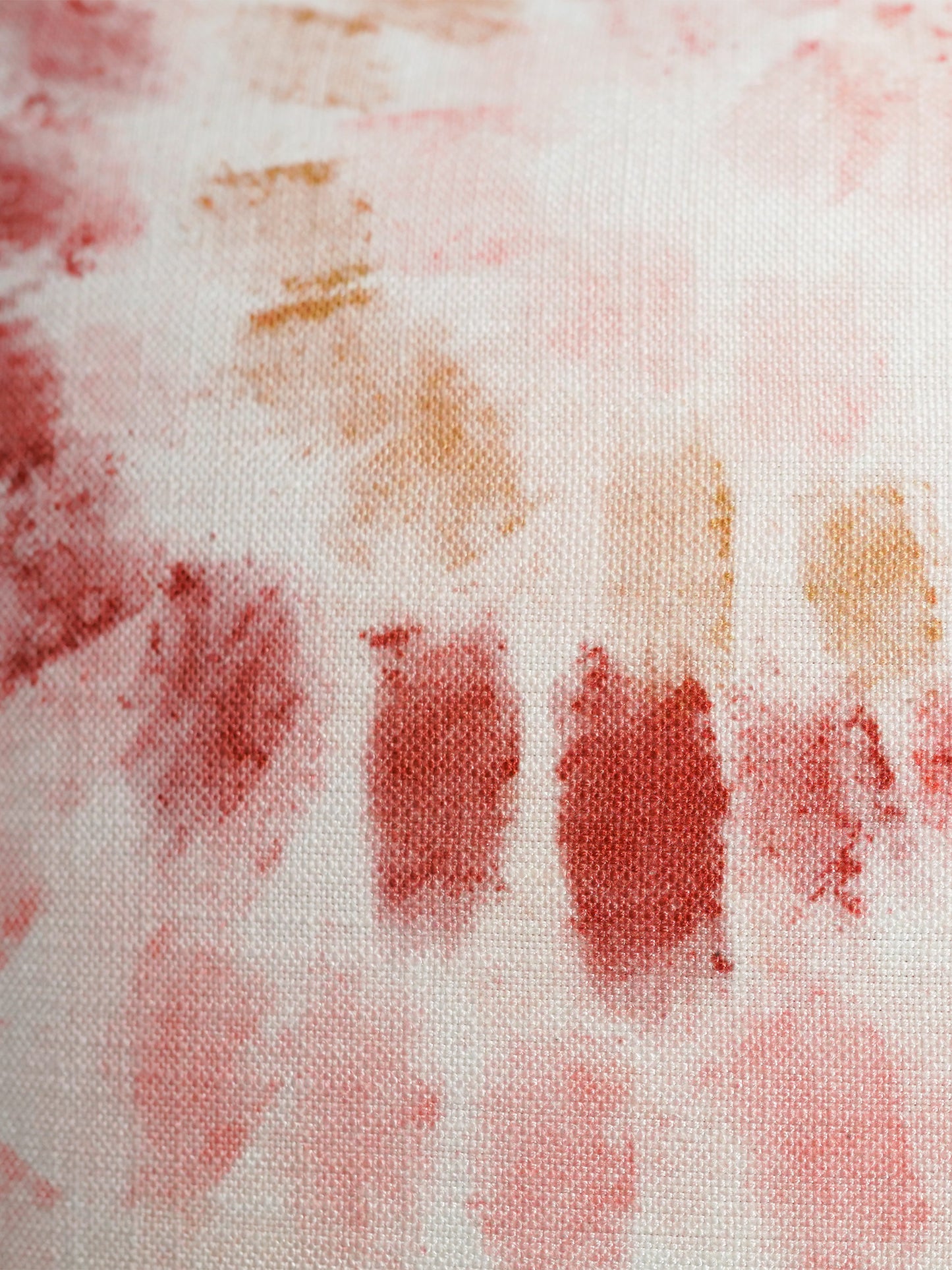 Poly Cotton Light Pink Cushion Cover -Digital Print |Hand-Painted Gold Strokes – 16x16 Inches (Set of 1)