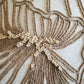ZEBA  Hand Embroidered Cushion Cover - Luxe Collection | Sofa, Bedroom, Couch | Floral Embroidery | Off White - Cotton Blend | 16x16 inch (40x40 cms) (Pack of 1)
