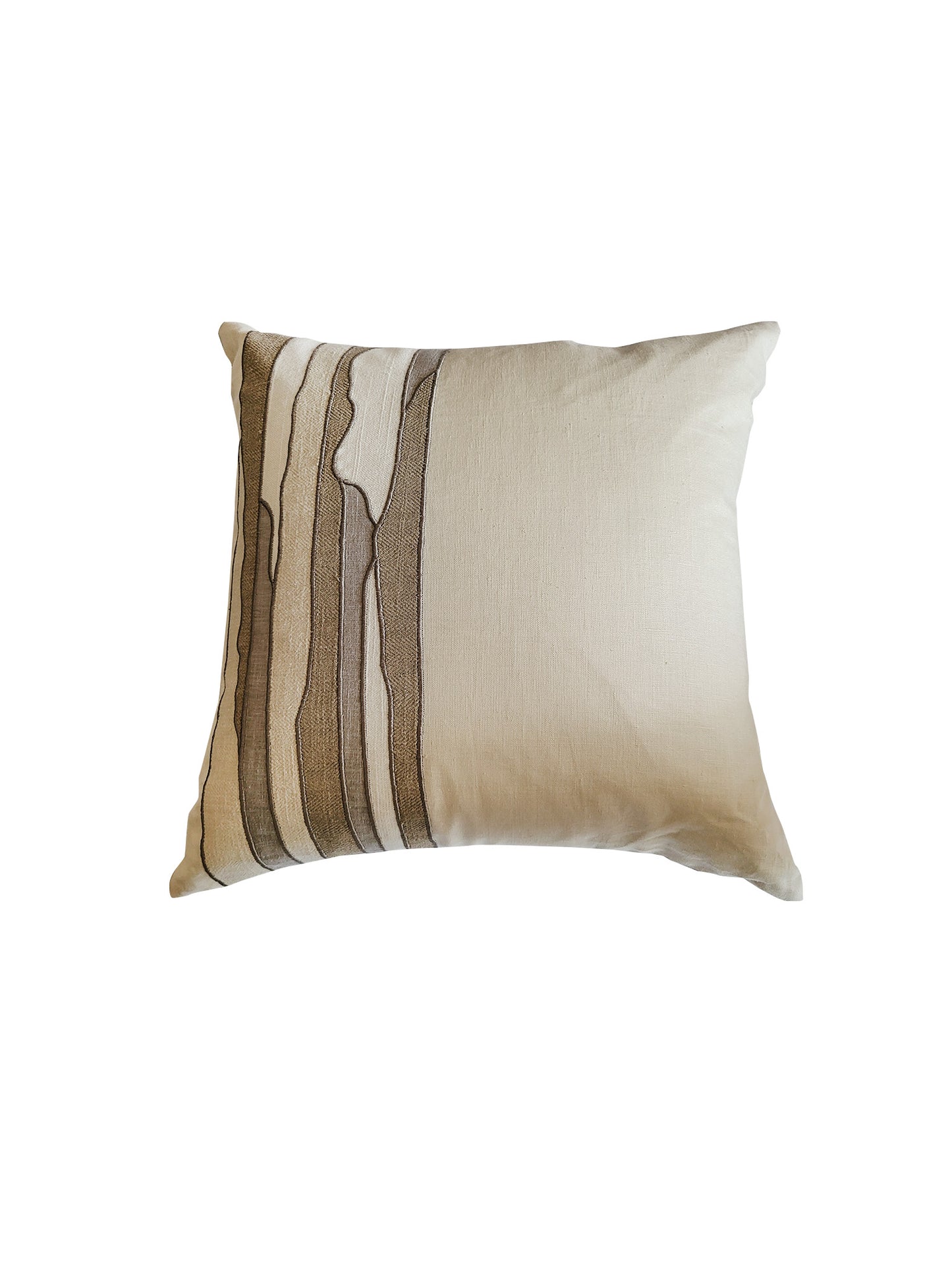 ZEBA Cushion Cover - Luxe Collection | Sofa, Bedroom, Couch | Applique Patches  | Multicolor - Poly Cotton | 16x16 inch (40x40 cms) (Pack of 1)