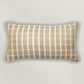 ZEBA Cushion Cover - Luxe Collection | Sofa, Bedroom, Couch | Verticle Stripes | Brown - Silk | 12x22 inch (30x55 cms) (Pack of 1)