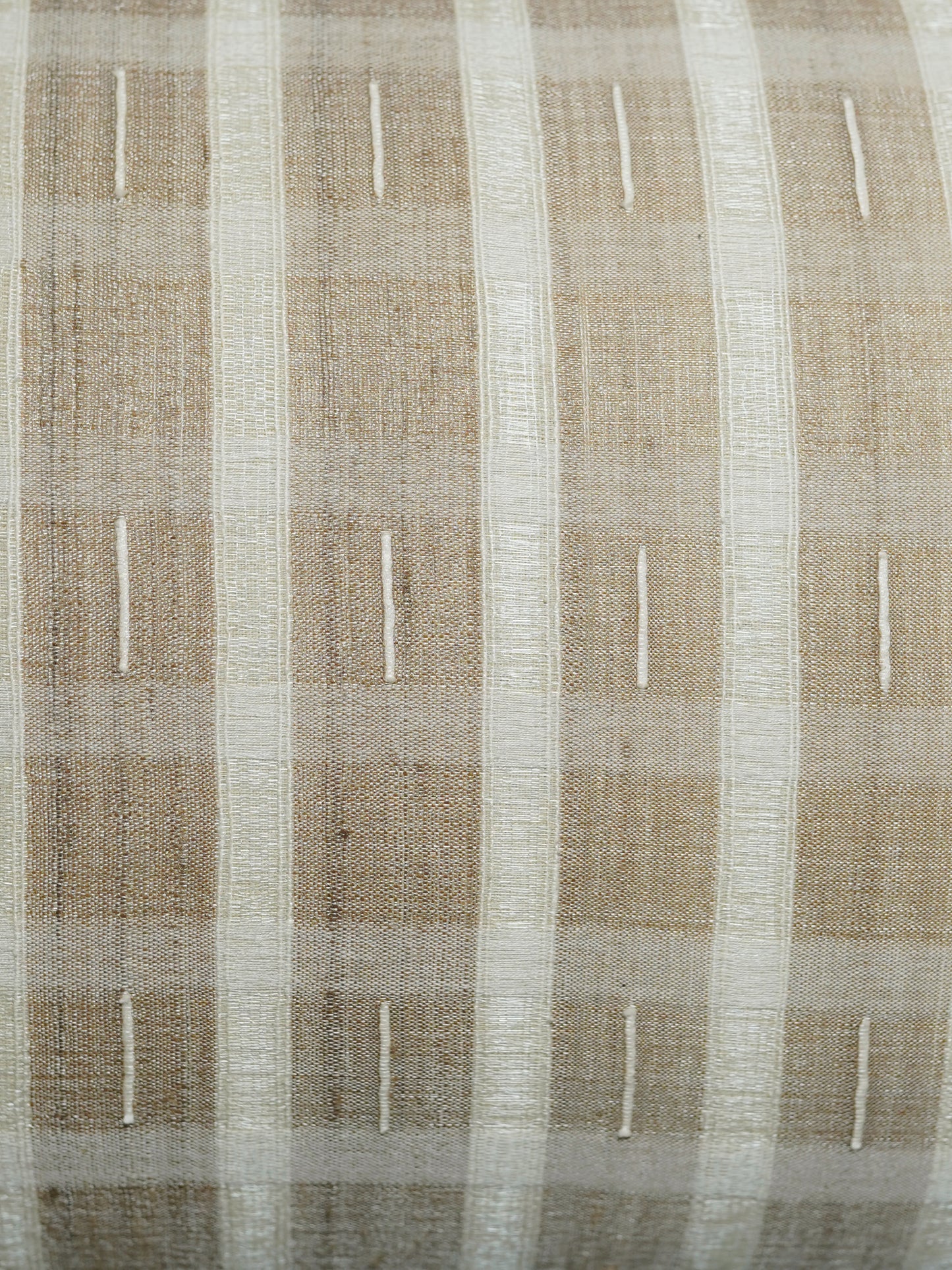 ZEBA Cushion Cover - Luxe Collection | Sofa, Bedroom, Couch | Verticle Stripes | Brown - Silk | 12x22 inch (30x55 cms) (Pack of 1)