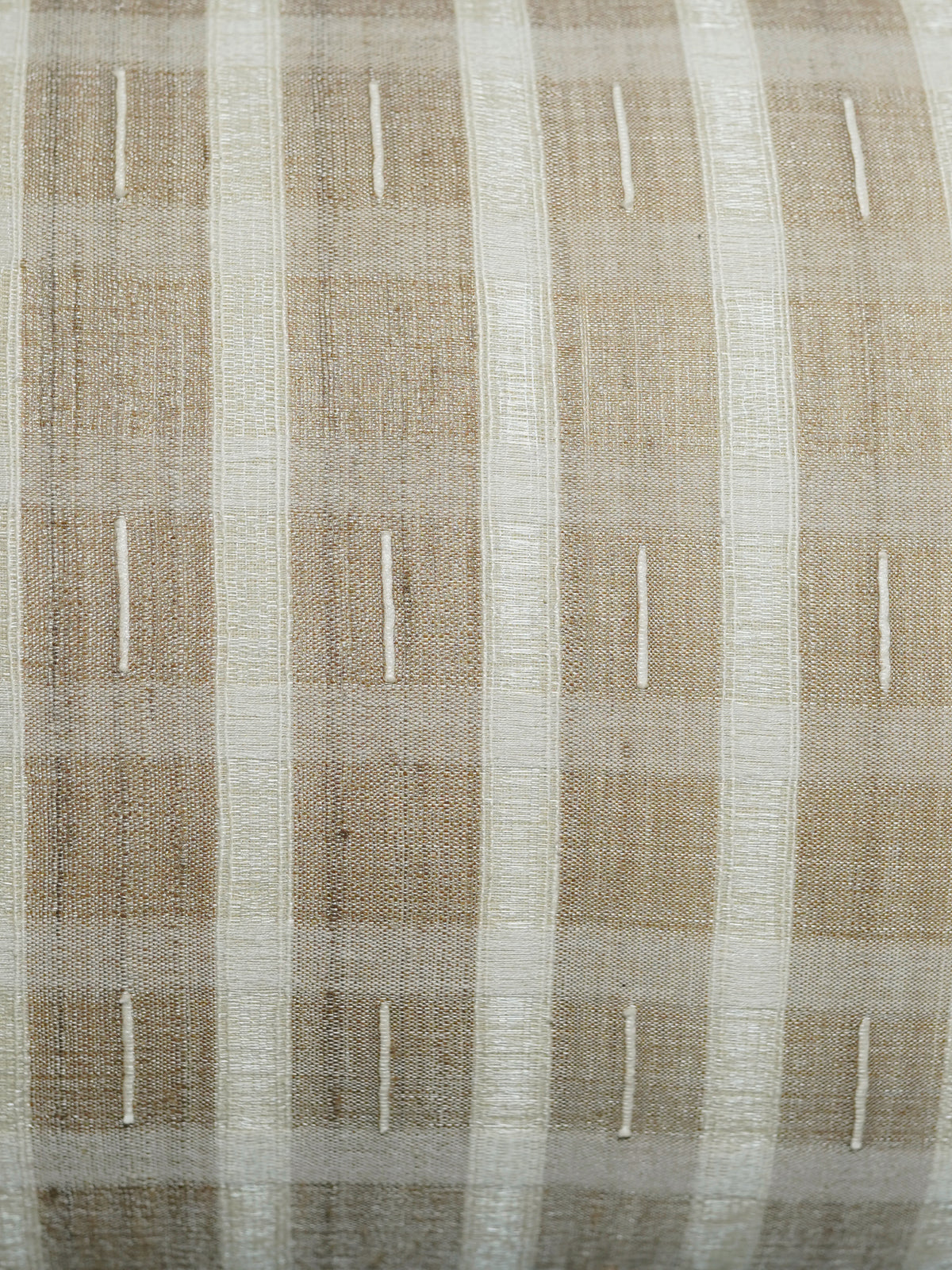 ZEBA Cushion Cover - Luxe Collection | Sofa, Bedroom, Couch | Verticle Stripes | Brown - Silk | 12x22 inch (30x55 cms) (Pack of 1)
