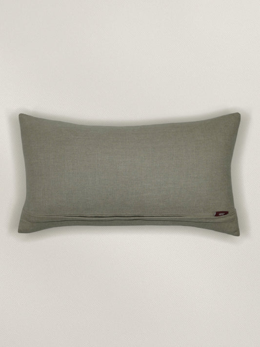 ZEBA Cushion Cover - Luxe Collection | Sofa, Bedroom, Couch | Verticle Stripes | Brown - Silk | 12x22 inch (30x55 cms) (Pack of 1)