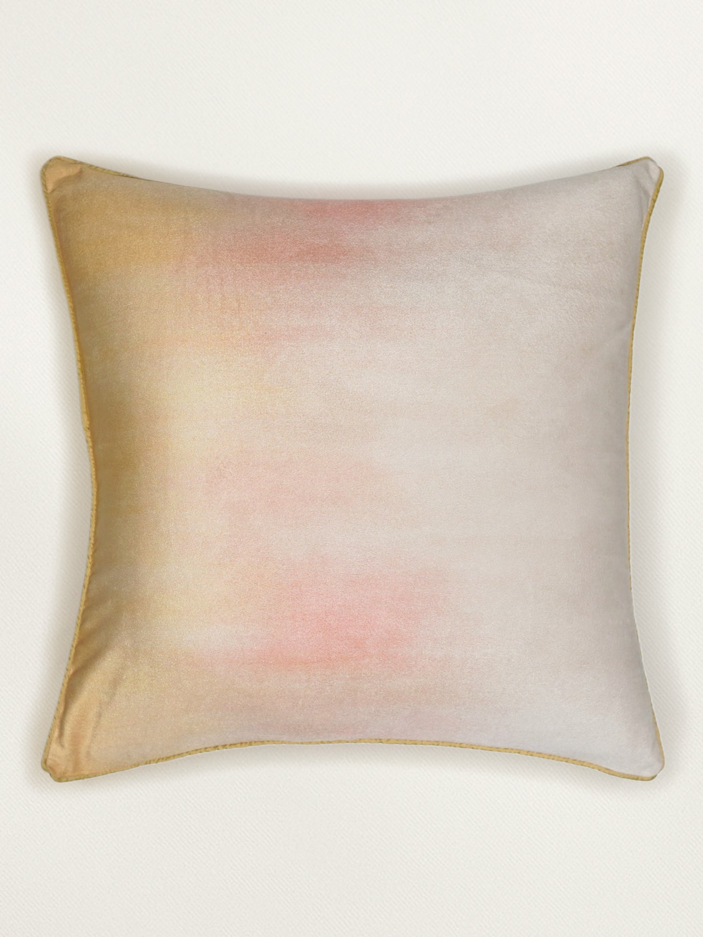 Velvet Cushion Cover -Multicolor Gradation with Cord Piping 16x16 Inches (Set of 1)