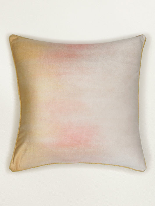 Velvet Cushion Cover -Multicolor Gradation with Cord Piping 16x16 Inches (Set of 1)