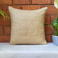 ZEBA Cushion Cover - Luxe Collection | Sofa, Bedroom, Couch | Self Textured | Golden Brown - Polyester | 18x18 inch (45x45 cms) (Pack of 1)