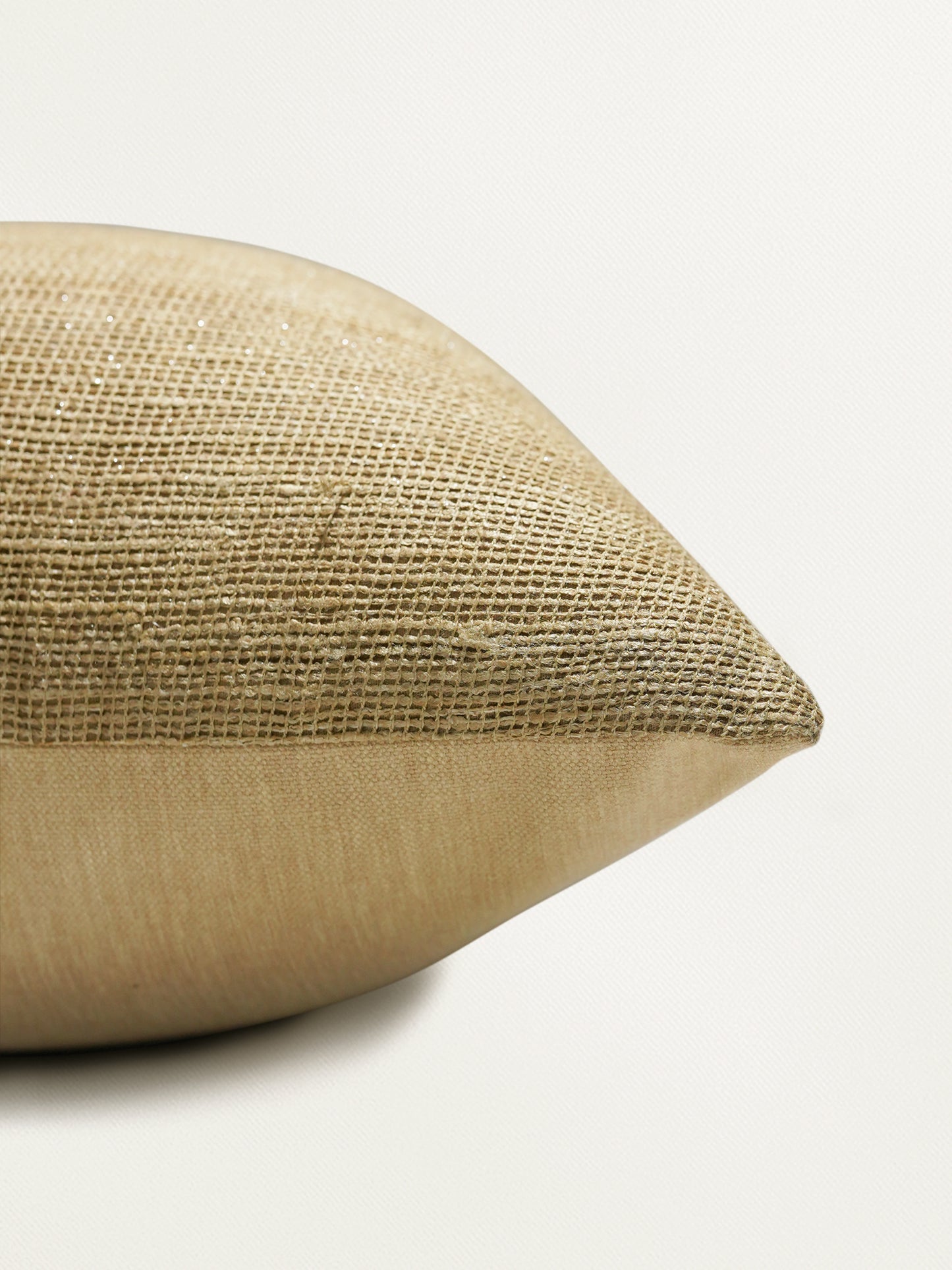 ZEBA Cushion Cover - Luxe Collection | Sofa, Bedroom, Couch | Self Textured | Golden Brown - Polyester | 18x18 inch (45x45 cms) (Pack of 1)