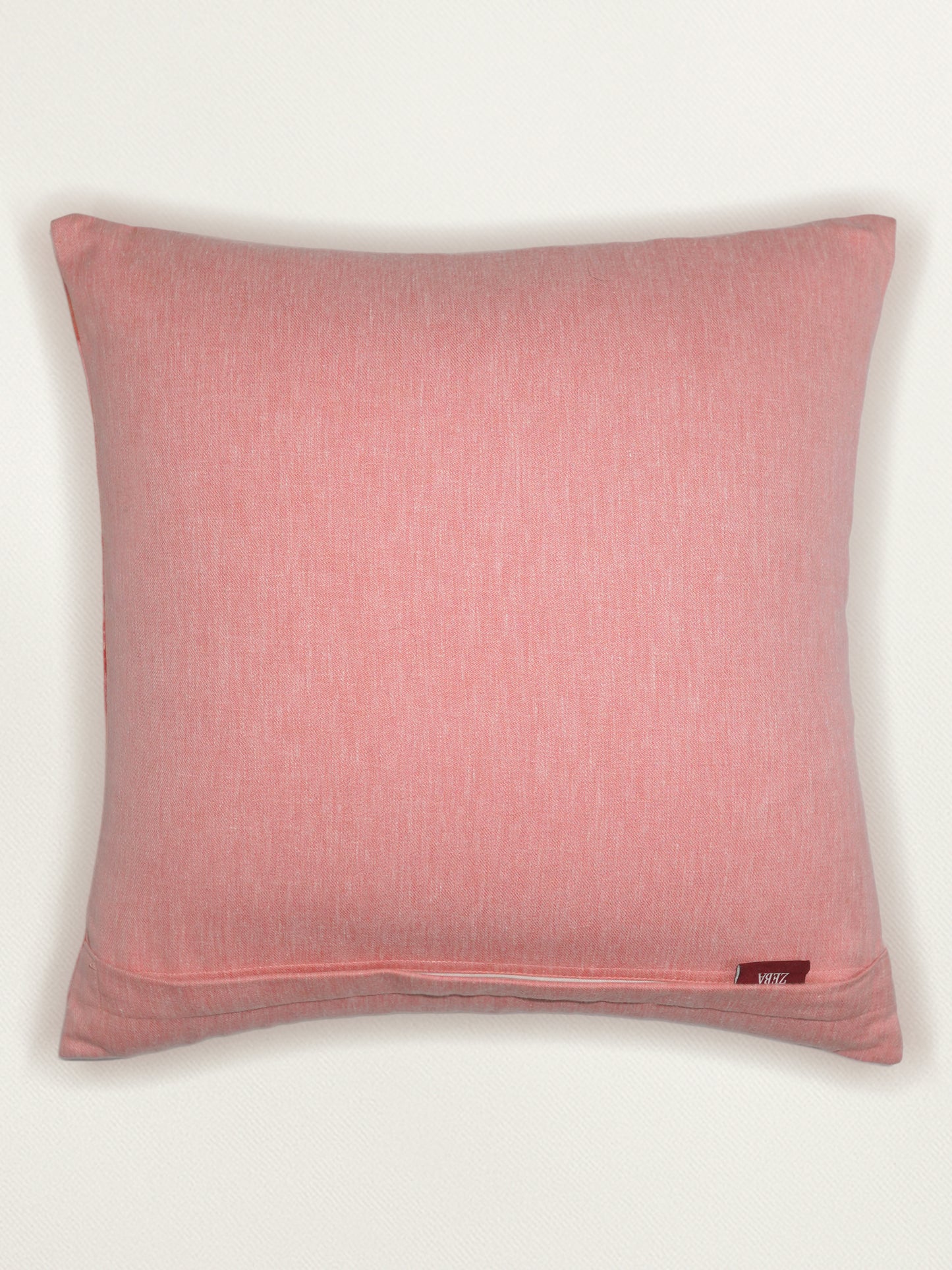 Poly Cotton Pink Cushion Cover -Digital Print |Hand-Painted Gold Strokes – 16x16 Inches (Set of )
