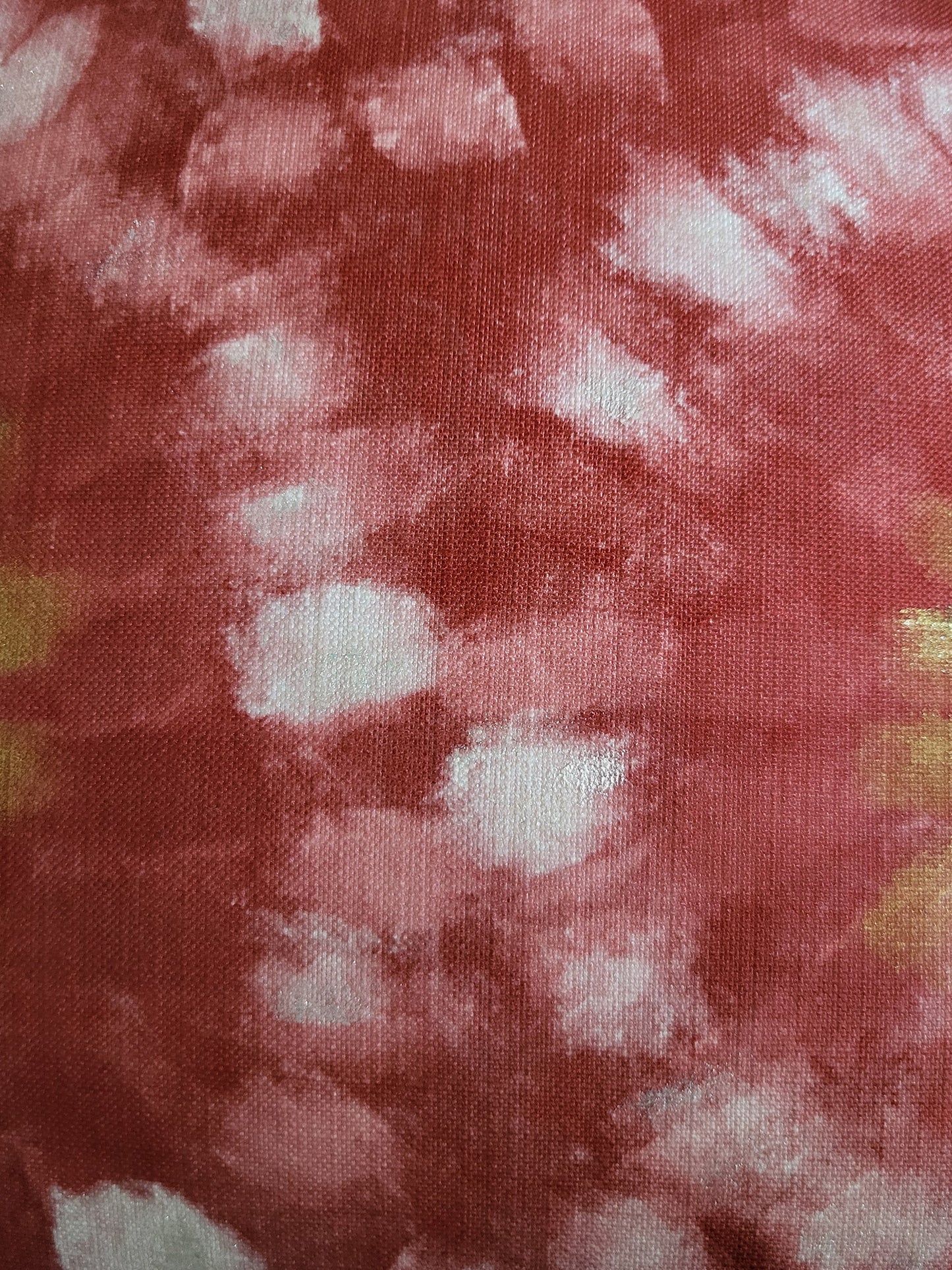 Poly Cotton Pink Cushion Cover -Digital Print |Hand-Painted Gold Strokes – 16x16 Inches (Set of )