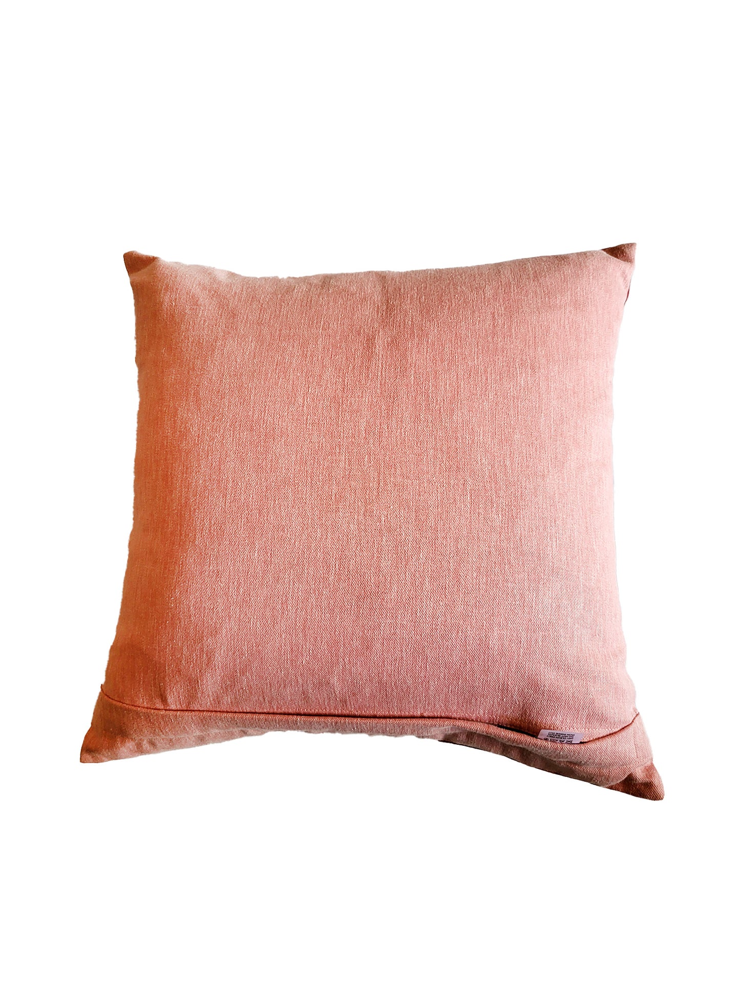 Poly Cotton Pink Cushion Cover -Digital Print |Hand-Painted Gold Strokes – 16x16 Inches (Set of )