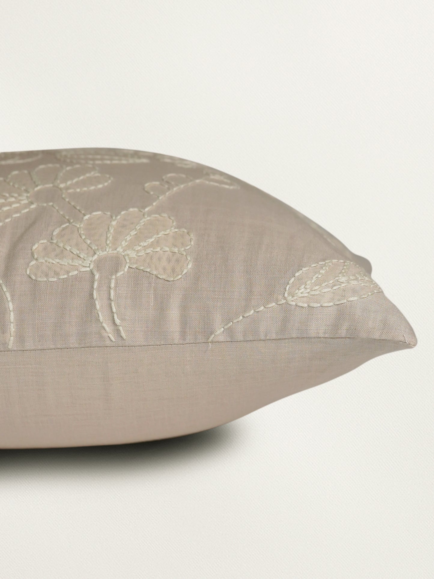 Hand Embroidery Cushion Cover | Floral Design - Cotton 16 x 16inches