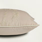 Hand Embroidery Cushion Cover | Leaves with Cord Piping - Linen 12 x 22 inches