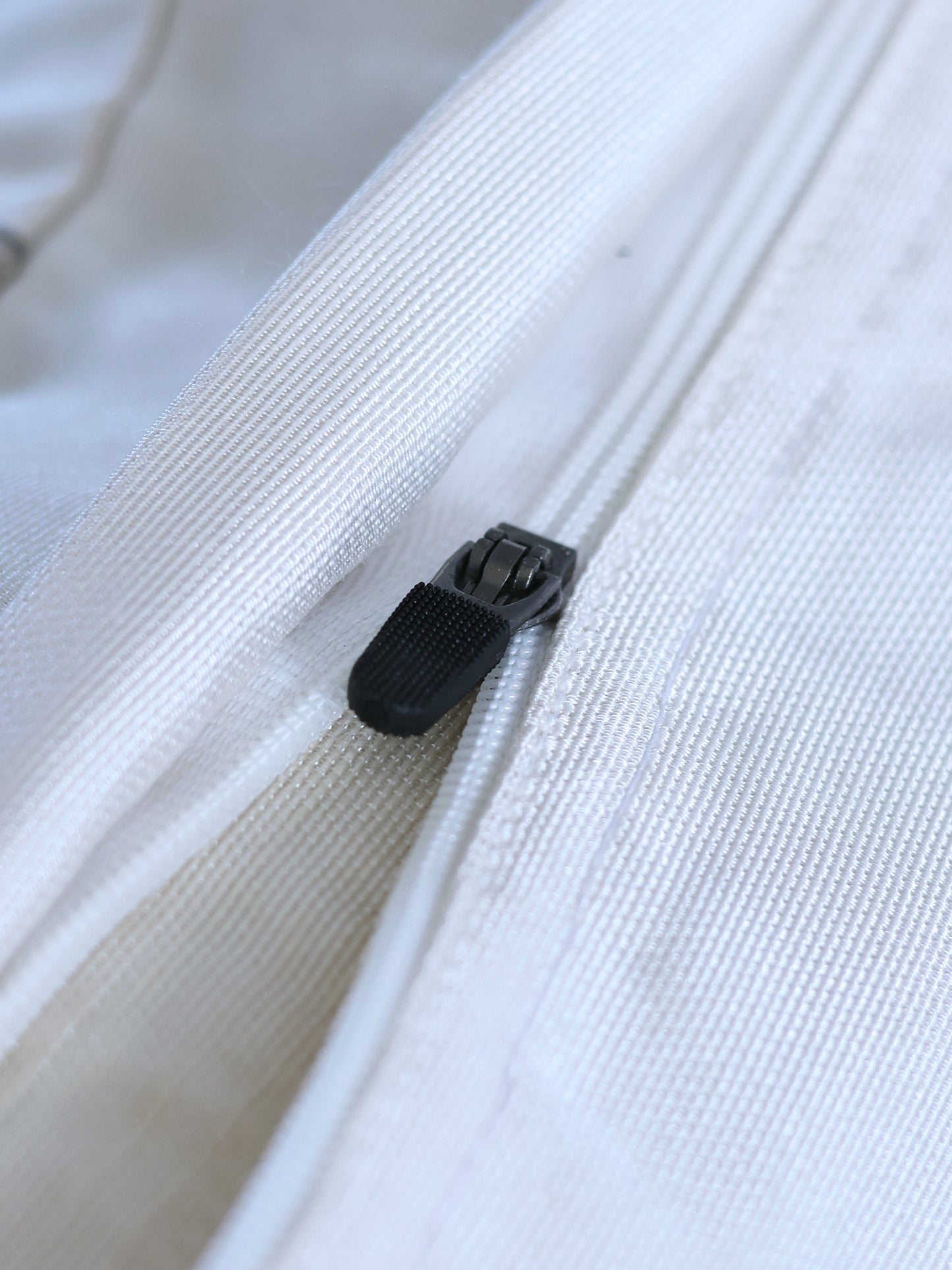 Polyester Blend Off-White Cushion Cover –with Towel, Machine & Hand Embroidery 16x16'' Set of 1