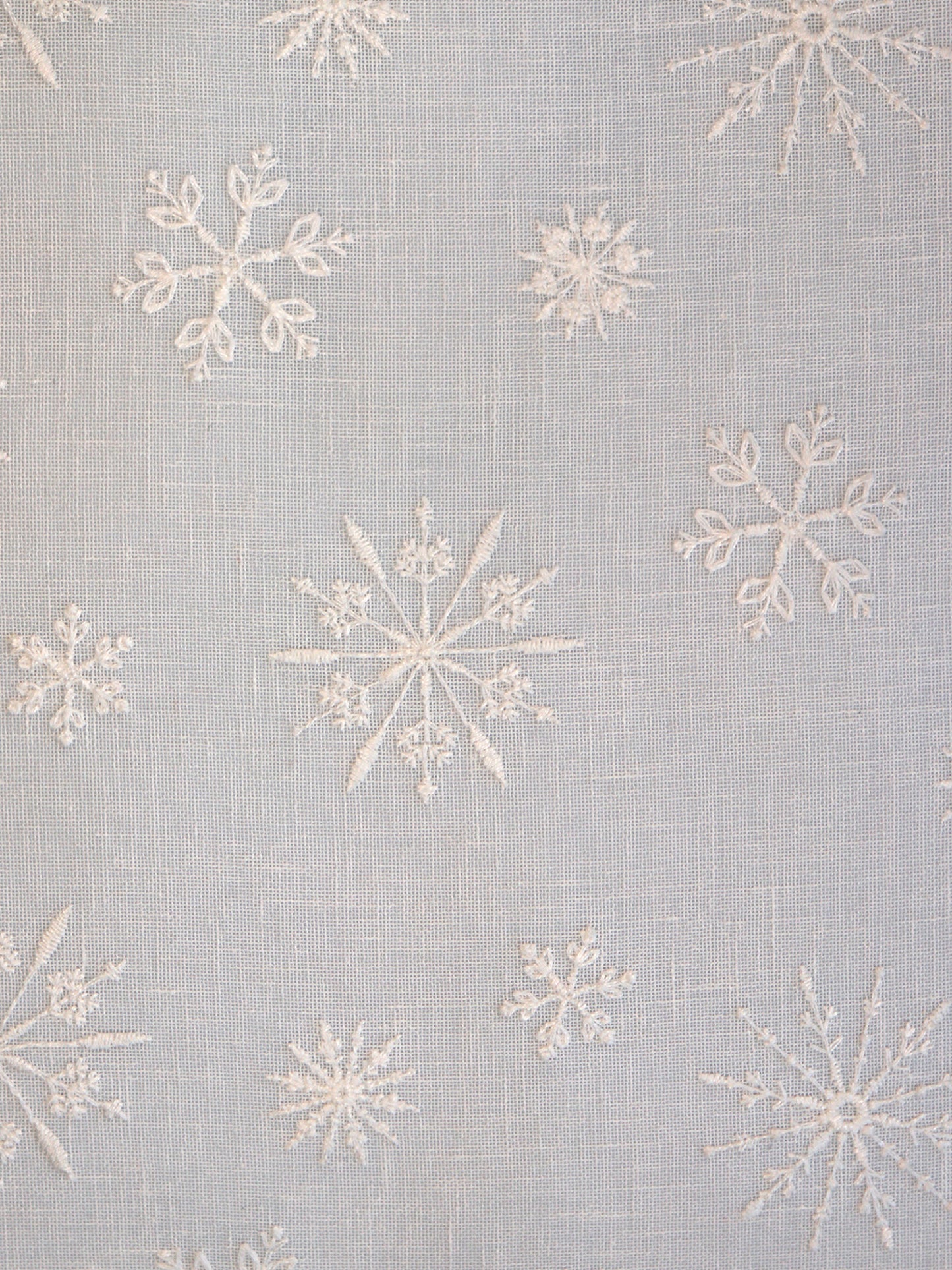 Hand Embroidery Cushion Cover | Snowflakes with Cord Piping - Cotton 20x20 inches