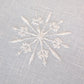 Hand Embroidery Cushion Cover | Snowflakes with Cord Piping - Cotton 20x20 inches