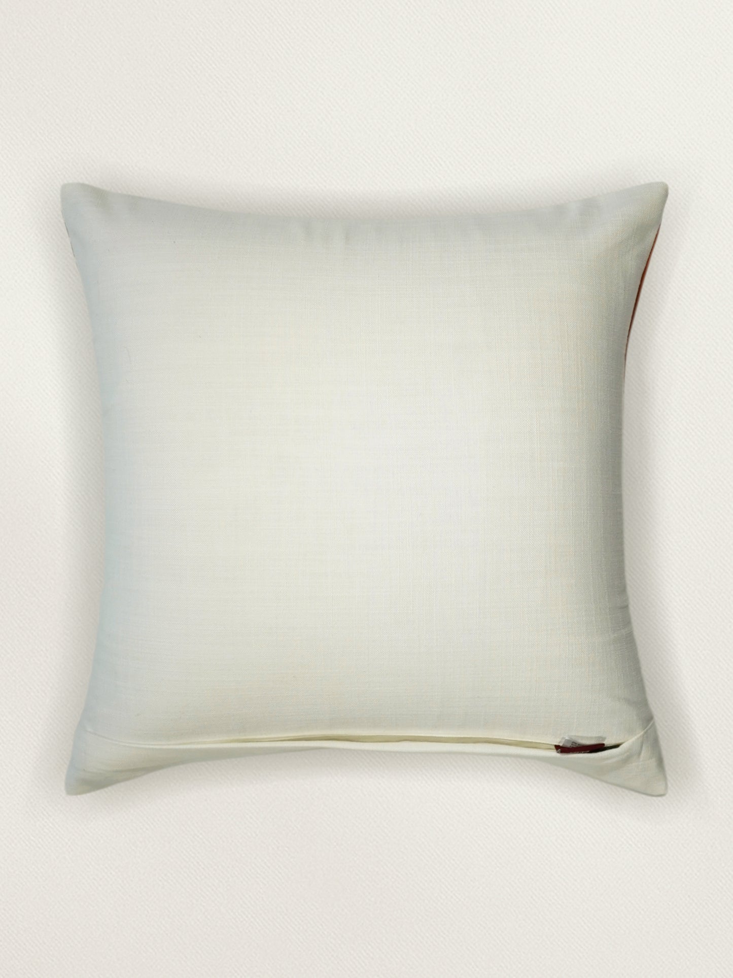 Modern Patchwork Cushion Cover | 18 Inch x 18 Inch | Rust & Cream