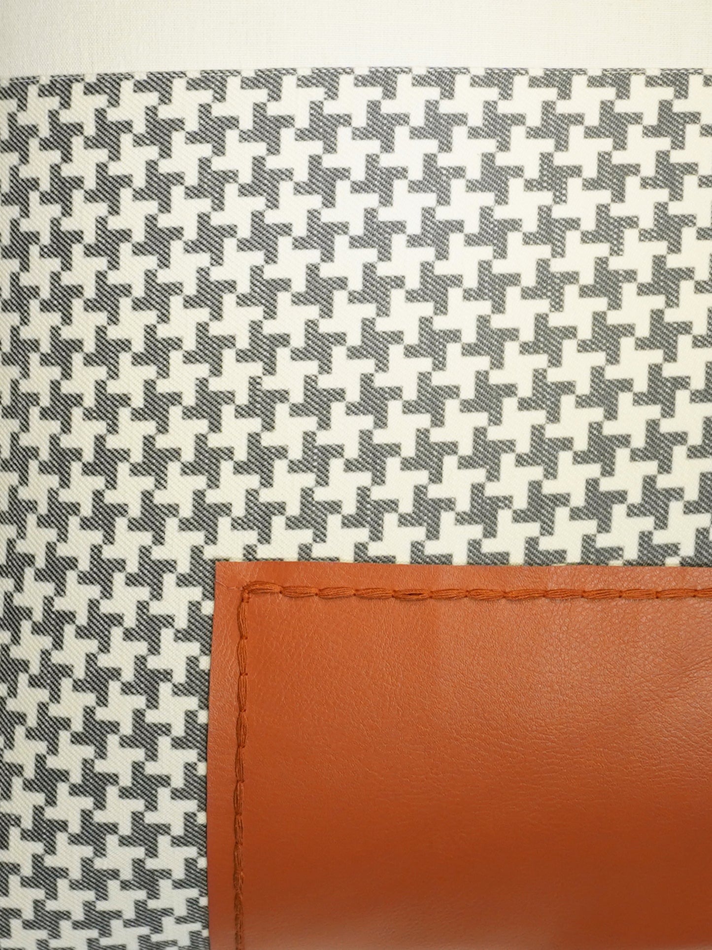 Modern Patchwork Cushion Cover | 18 Inch x 18 Inch | Rust & Cream