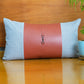 Leather & Polyester Cushion Cover – Rust, Patch Work + Patti 12x22 inch Set of 1