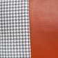 Leather & Polyester Cushion Cover – Rust, Patch Work + Patti 12x22 inch Set of 1