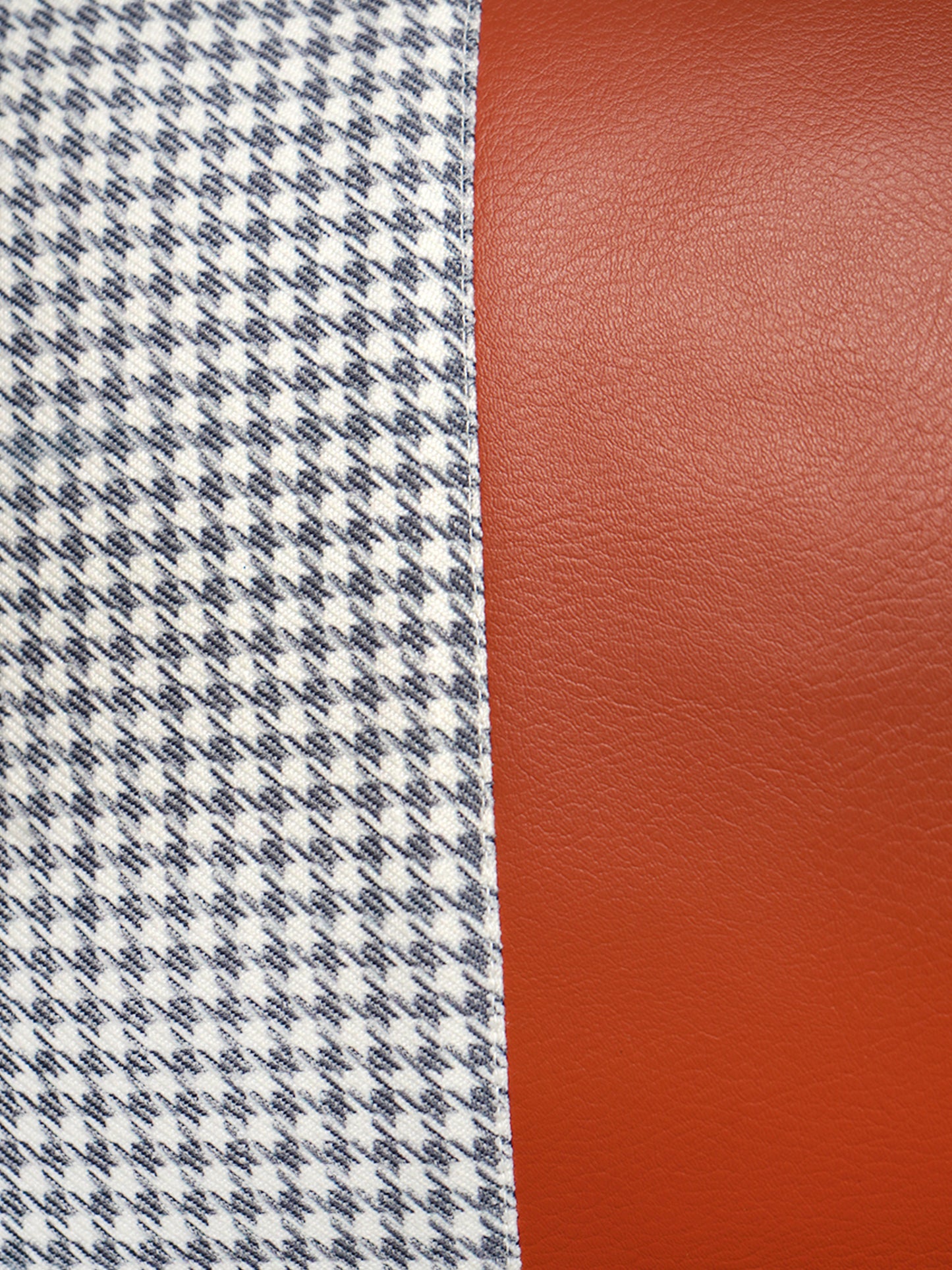 Leather & Polyester Cushion Cover – Rust, Patch Work + Patti 12x22 inch Set of 1