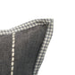 Polyester Blend Cushion Cover - Black, Digital Flange , Flat Piping & Hand Embroidery (Godri Stitch), 16x16 inches, Set of 1"