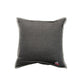 Polyester Blend Cushion Cover - Black, Digital Flange , Flat Piping & Hand Embroidery (Godri Stitch), 16x16 inches, Set of 1"
