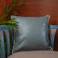 Leather Black Cushion Cover -Flat Piping & Hand Detailing, 18x18 inches, Set of 1