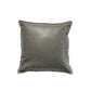 Leather Black Cushion Cover -Flat Piping & Hand Detailing, 18x18 inches, Set of 1