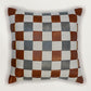 Patti Work Modern Cushion Cover 16 Inch x 16 Inch | Leather