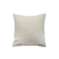 Leather Cushion Cover - Light Grey with Patch Work and Machine Thin Line, 16x16 inches, Set of 1