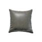Zeba Leather Cushion Cover - Grey ,Patchwork 16x16''