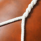 Leather Cushion Cover - Rust ,Hand Work, 12x22 inches, Set of 1