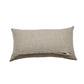 Polyester Blend  Grey Cushion Cover -Overlap and Hand Work, 12x22 inches, Set of 1