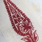 Brocade Silk Cushion Cover with Motif Embroidered - White