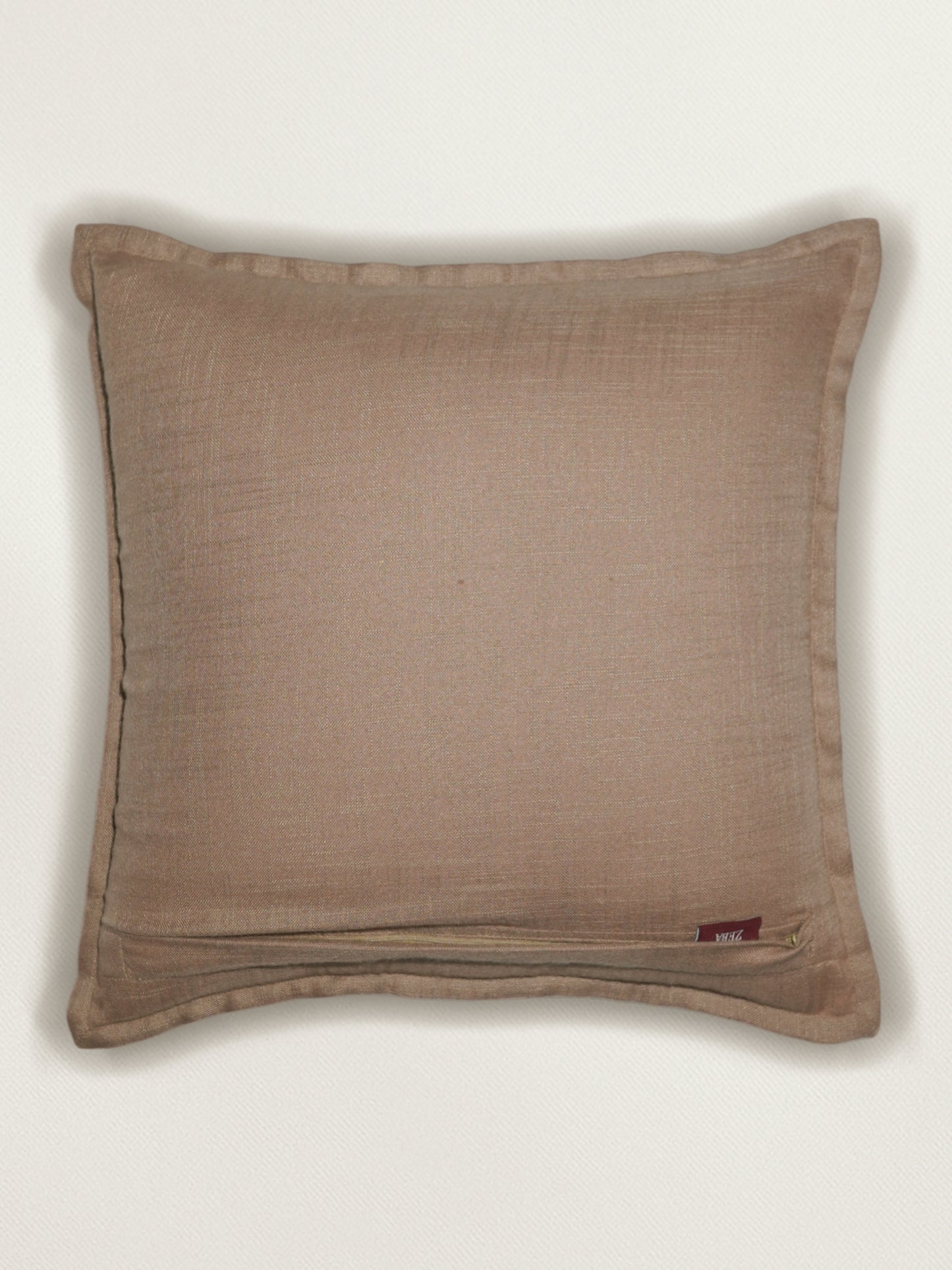 Golden Block Printed Cushion Cover | Flange Border - Cotton 16 x 16 inches